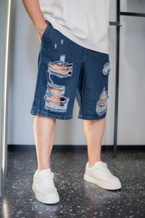 Short – Jean Destroyed | Dark Blue