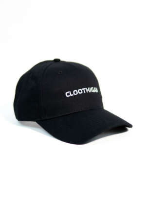 Hat White Embroidery –  Black