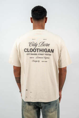 Oversized Tee | City Born | Beige