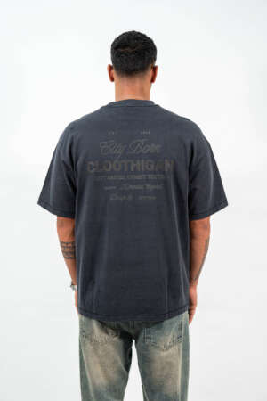 Oversized Tee | City Born | Washed Black