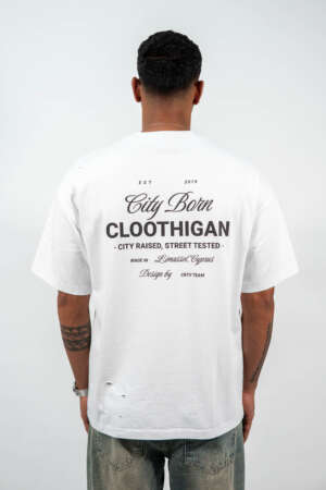Oversized Tee | City Born | White