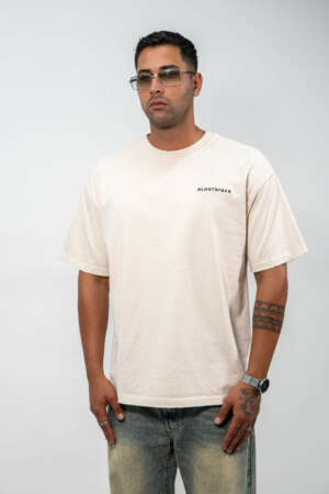 Oversized Tee | Ripped | Beige