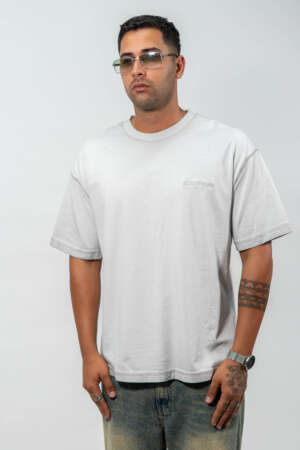 Oversized Tee | Reverse Stich | Grey