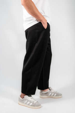 Black Pant | Oversized Fit Crop