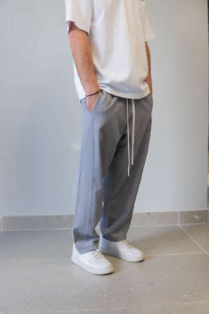 Grey Pant | Oversized Fit Crop