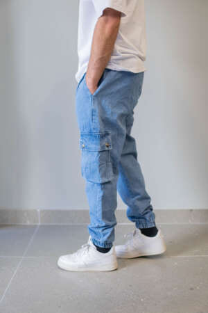 Washed Blue Cargooligan Jean