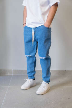 Jean – Ripped Knees |  Blue