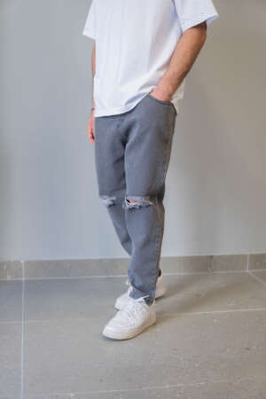 Jean – Ripped Knees |  Grey