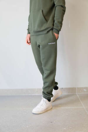 Joggers - Logo Embroidered | Khaki