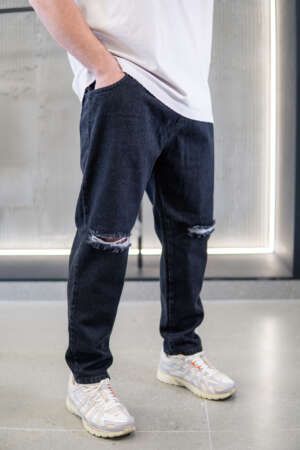 Jean – Ripped Knees |  Black