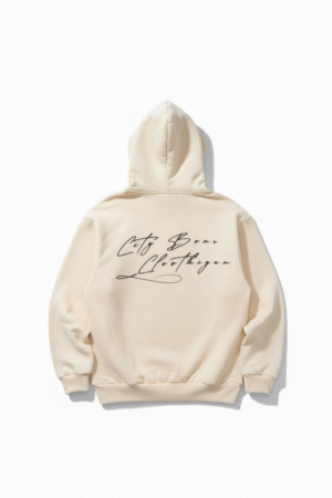 Hoodie -Boxy Fit | Beige