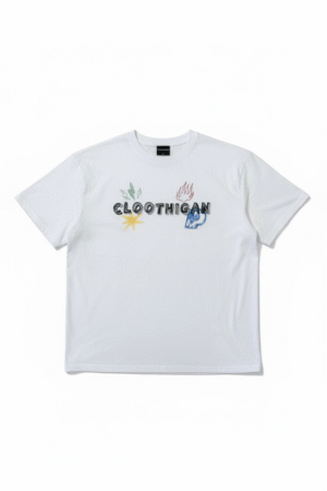 Loose Fit Tee | Front Print | White