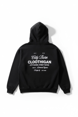 Hoodie - City Born - Washed Black
