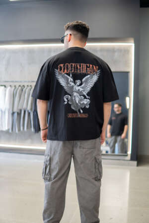 Oversized T-shirt Angel | Black