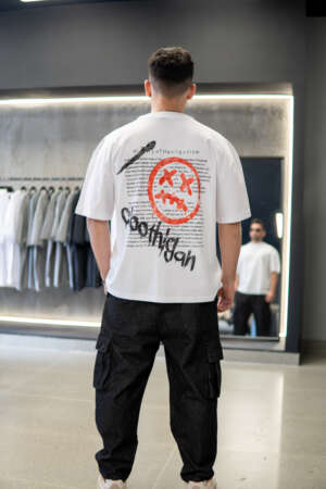 Oversized T-shirt Bad Face | White