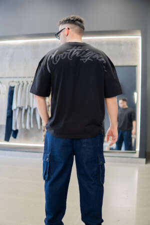 Oversized T-shirt Back Print | Black