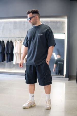 Set Washed Black - Cargo Short