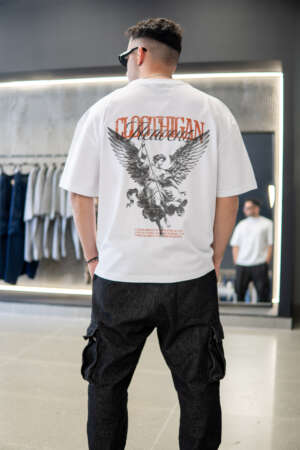 Oversized T-shirt Angel | White