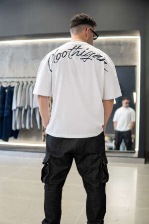 Oversized T-shirt Back Print | White