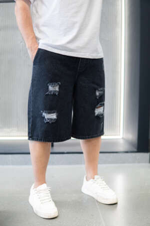 Short – Jean Destroyed | Black