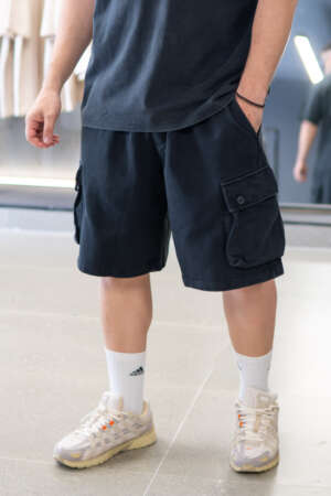 Washed Black - Cargo Short
