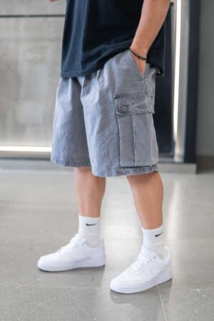 Cargo Short – Oversized | Washed Grey