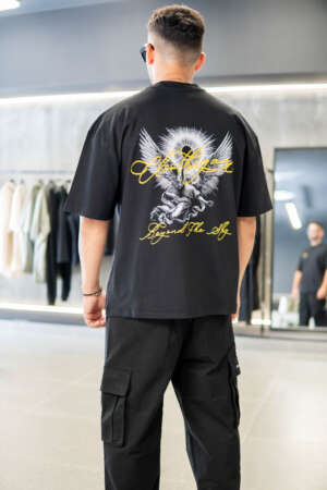 Oversized Tee Sky Angel | Black