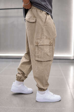 Cargo Pant | Oversized Fit - Washed Beige