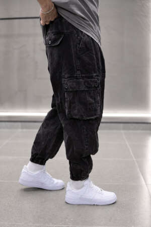 Cargo Pant | Oversized Fit - Washed Black